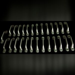 Drawer Cabinet Pulls, Nickel Finish Mid-Century MCM, 4-3/4" L 7/8" H 3" Centers